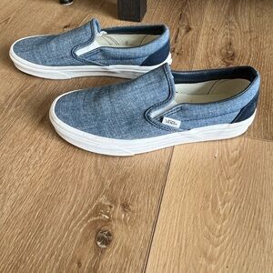 Vans Chambray Blue Women's Slip-On Loafers